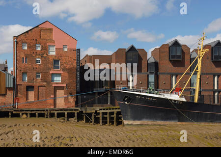 Die Arktis Corsair Schiff auf dem Fluss-Rumpf in das Museum Quarter of Hull City Centre UK Stockfoto