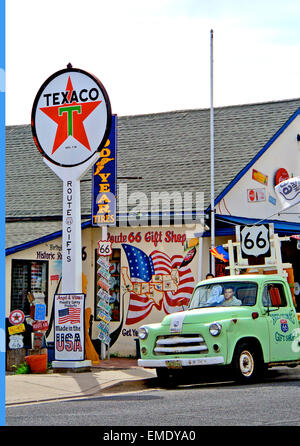 Vintage Texaco Gas Talenteshow in Williams, Arizona auf der Route 66 Stockfoto