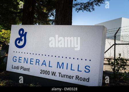 Die General Mills-Fabrik in Lodi California die Cheerios riecht, wenn Sie von unterwegs sind. Stockfoto