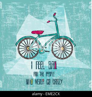 Hipster-Fahrrad-Abbildung Stock Vektor