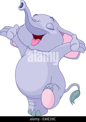 Happy Baby Elefant Stock Vektor