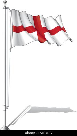 Flag Pole England Stock Vektor