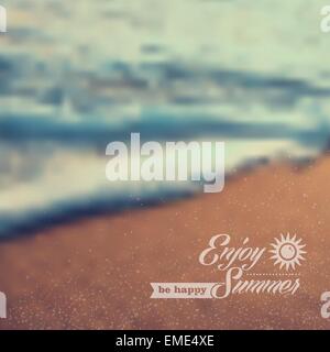 Sommer Strand Vintage unscharfen Hintergrund Stock Vektor