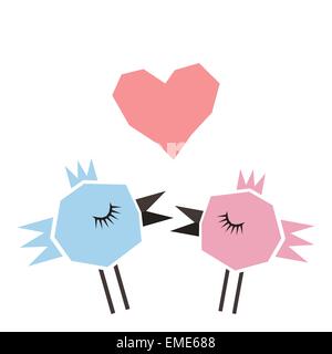 Liebe einen Vogel Stock Vektor