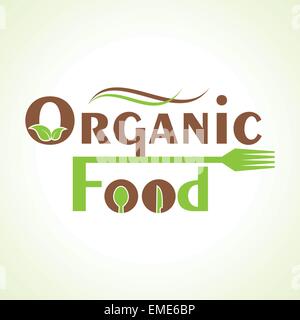 kreative Bio-Lebensmittel Design Wort Konzept Vektor Stock Vektor