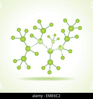 3D Eco chemische Atomstruktur Molekül Modell-Vektor-illustration Stock Vektor