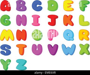 Lustige Cartoon-Schriftart Stock Vektor