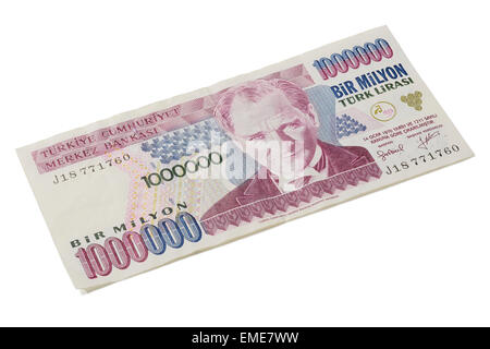 Eine 1 Million türkische Lira Banknote Stockfoto