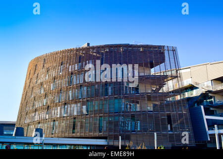 Biomedical Research Park Gebäude von Manel Brullet und Albert Pineda. Vila Olímpica, Barcelona, Katalonien, Spanien. Stockfoto