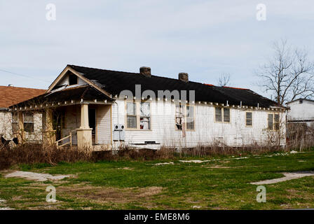 Haus in der unteren Ninth Ward von New Orleans 5 Jahre nach dem Hurrikan Katrina. Stockfoto