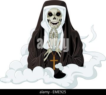 Horror-Nonne Stock Vektor