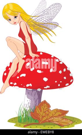 Pilz-Fee Stock Vektor