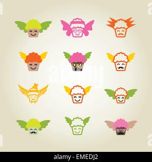 Cupcake-Farbe Stock Vektor
