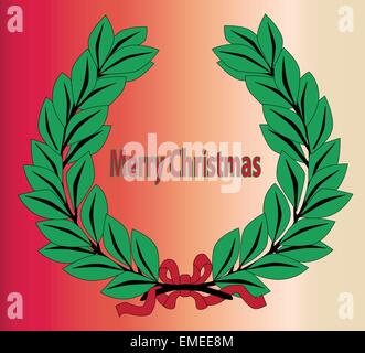 Frohe Weihnachtskranz Stock Vektor