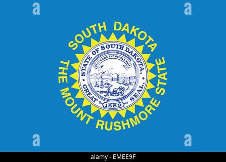 Flagge von South Dakota Stock Vektor