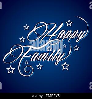 Kreative glückliche Familie Gruß Lager Vektor Stock Vektor