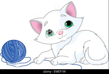 Weiße Kätzchen Stock Vektor