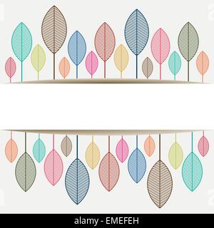 Farbige Herbstblätter mit Platz für Text textfreiraum - Vektor-illustration Stock Vektor