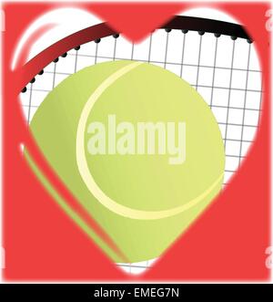 Liebe Tennis Stock Vektor