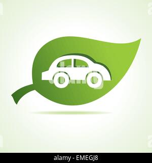 Auto-Symbol bei Blatt Lager vector Stock Vektor