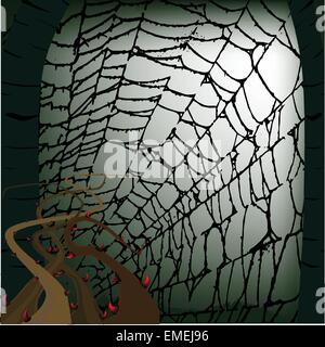 Halloween Spinnen Web Stock Vektor