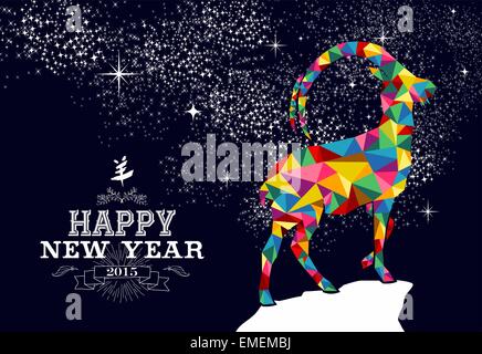 Chinesische Neujahr 2015-Poster-design Stock Vektor