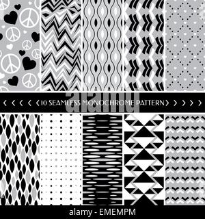 Sammlung von 10 geometrische Musterdesign Hintergrund Stock Vektor