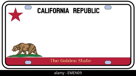 California License Plate Stock Vektor