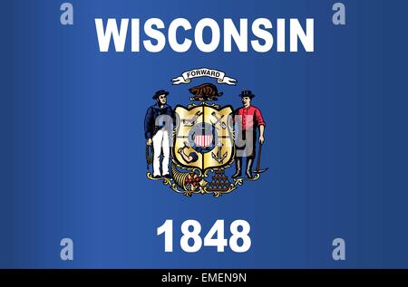 Wisconsin State Flag Stock Vektor