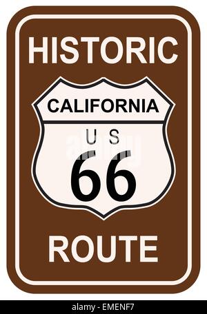 California historische Route 66 Stock Vektor