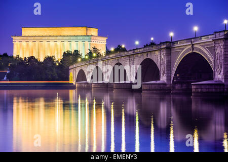 Washington, D.C. am Lincoln Memorial. Stockfoto