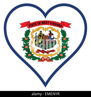 Liebe Westvirginia Stock Vektor