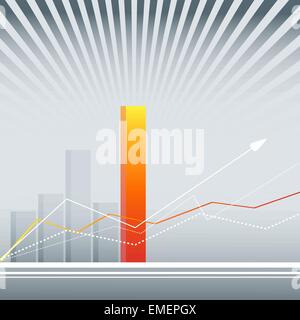 Hintergrund mit Balkendiagrammen Stock Vektor