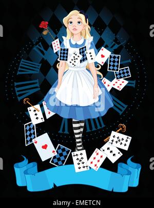 Alice im Wunderland Stock Vektor