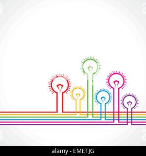 Bunte Glühbirne Hintergrund Lager Vektor Stock Vektor