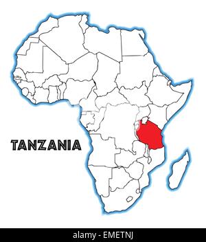 Tansania Stock Vektor