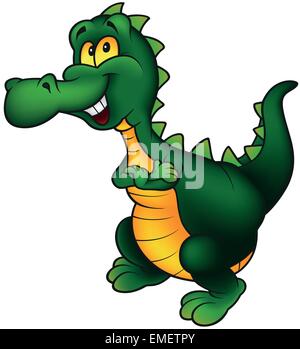 Fröhlich lächelnd Dino Stock Vektor
