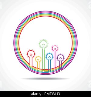 Bunte Glühbirne Hintergrund Lager Vektor Stock Vektor