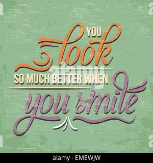 positiv inspirierende Leben-Zitat Stock Vektor