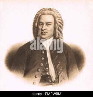 Johann Sebastian Bach (1685 – 1750) war ein deutscher Komponist und Musiker des Barock. Stockfoto