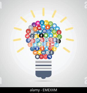 Lampe ein science3 Stock Vektor