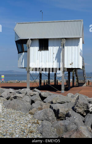 Mit Blick auf Morecambe und Heysham Yacht Club Race Office Morecambe Bay Stockfoto