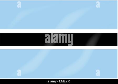 Botswana-Flagge Stock Vektor