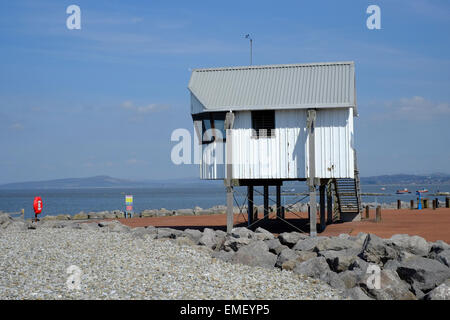 Mit Blick auf Morecambe und Heysham Yacht Club Race Office Morecambe Bay Stockfoto