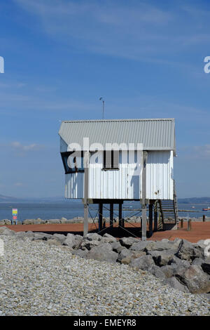 Mit Blick auf Morecambe und Heysham Yacht Club Race Office Morecambe Bay Stockfoto