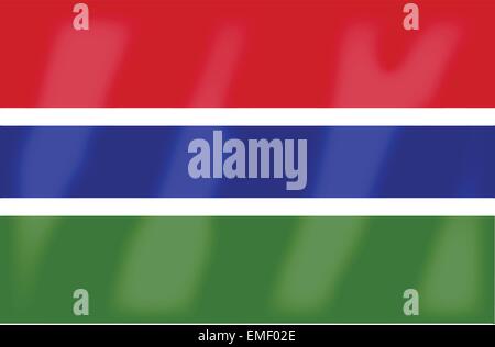 Gambia-Flagge Stock Vektor