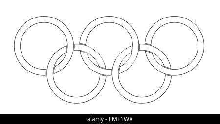 Olympische Ringe Stock Vektor