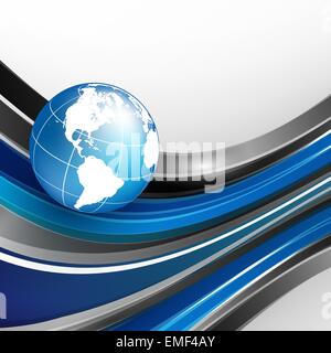 Vektor-Hintergrund mit Wellenlinien Stock Vektor