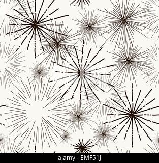 Abstrakte Doodle Sterne nahtlose Muster Stock Vektor