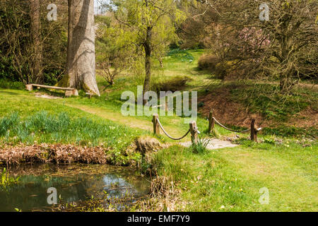 High Beeches Garten Handcross West Sussex UK im April Stockfoto